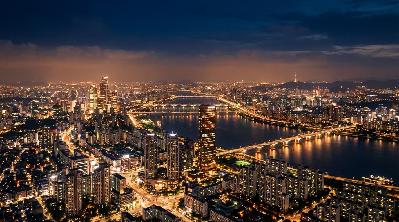 서울 한강 파노라마 야경